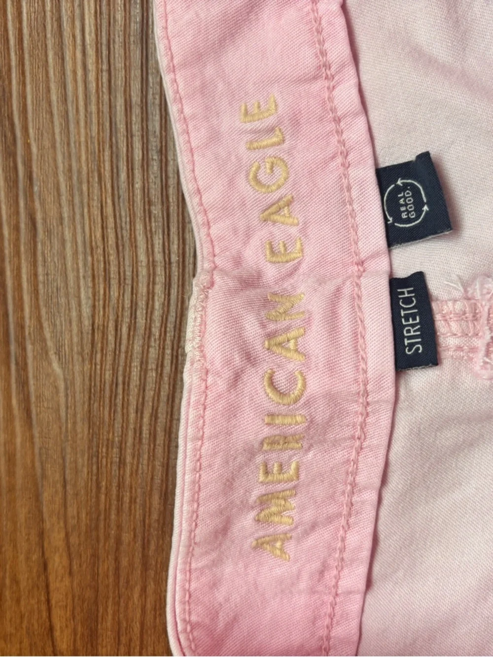 American Eagle Light Pink Cargo Wide-Leg Pants - Picture 2 of 6